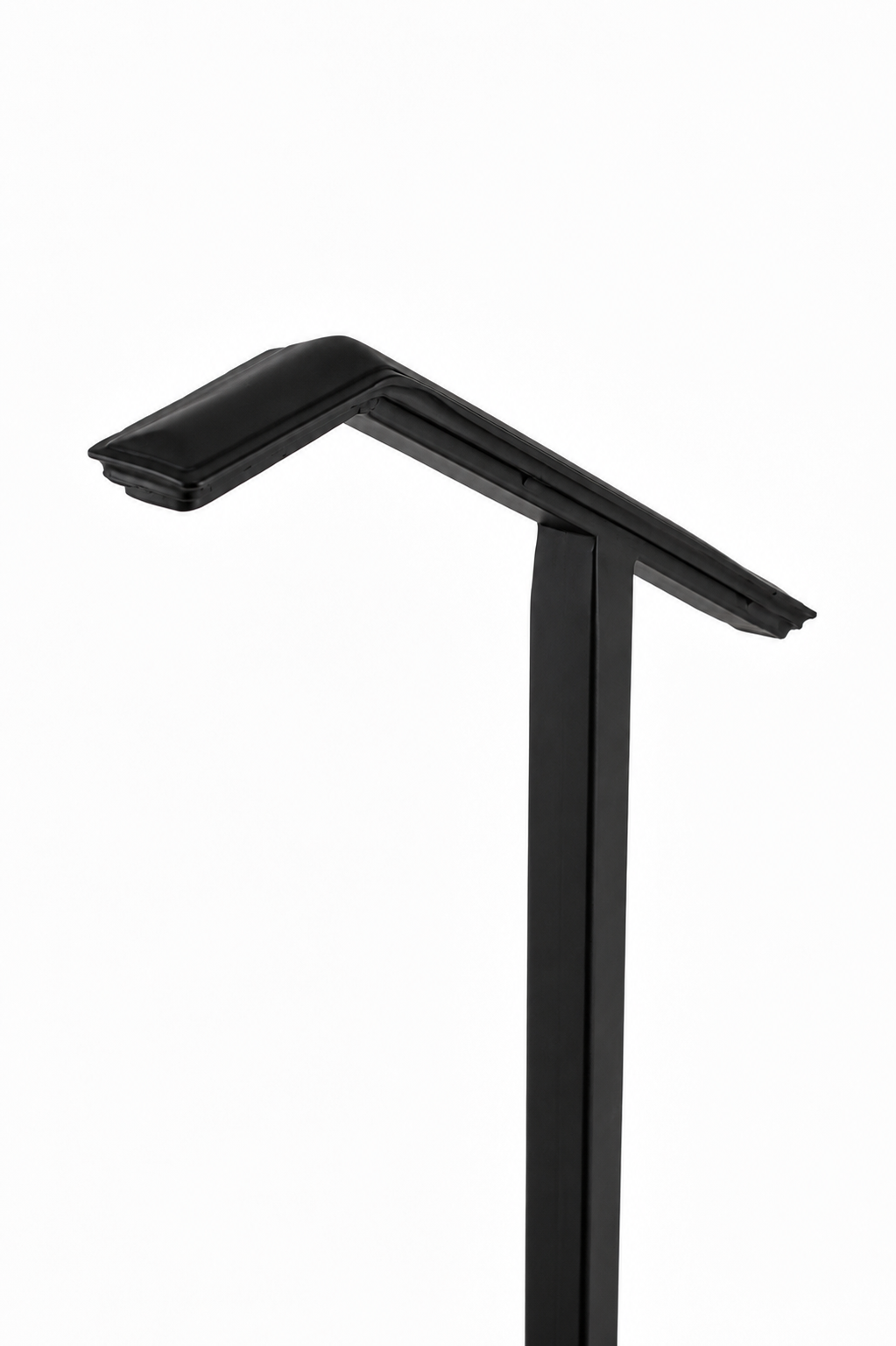 Metal Handrail Molding Cap Single Post Flat Black 1 or 2 Step