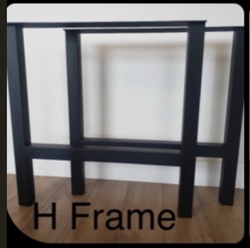 Barns to Tables, Metal Table Legs, 2x2 H Flat Black (Set of 2)