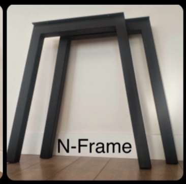 Barns to Tables, Metal Table Legs, 2x2 N Flat Black (Set of 2)