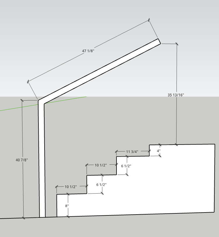 Jeremy Yarbrough, Metal Handrail 2x2 w/ Post Flat Black