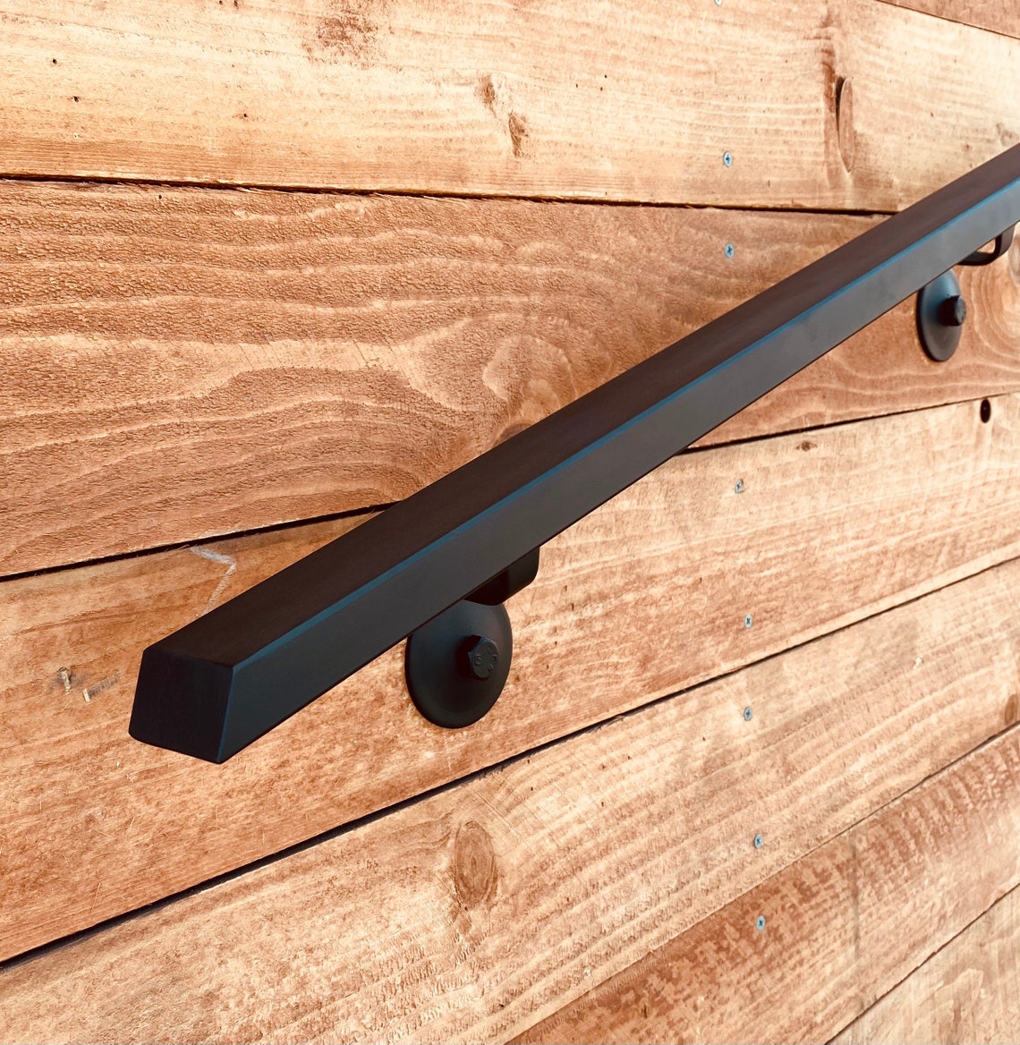 Joann Grasso, 2x1, Metal Handrails, Flat Black, Angle Cut