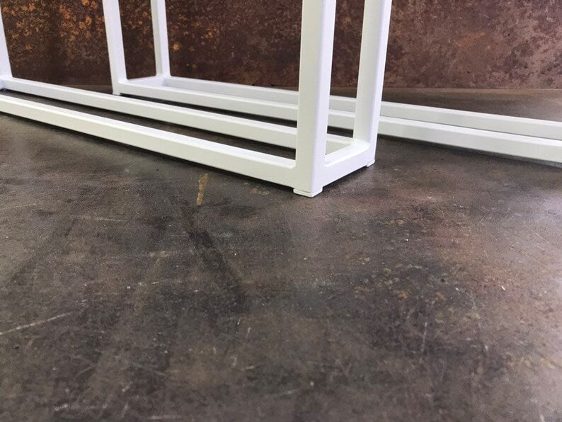 Metal Table Legs, 5/8 U Flat White (Set of 2)