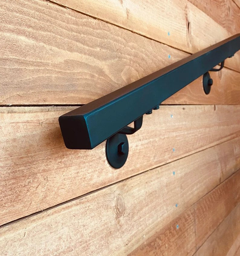 rebecca garnick, 1.5x1.5, Metal Handrails, Flat Black, Straight Cut