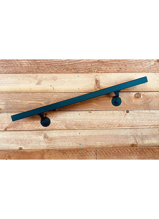 1.5x1.5, Metal Handrails, Flat Black, Straight Cut
