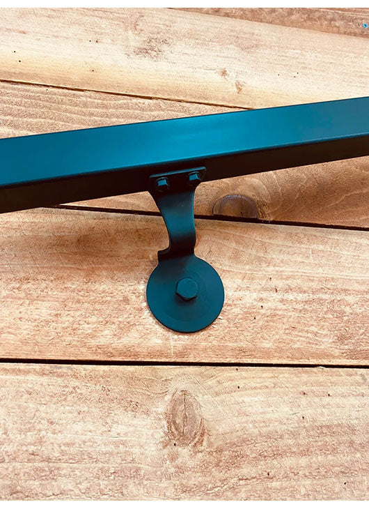 1.5x1.5, Metal Handrails, Flat Black, Straight Cut