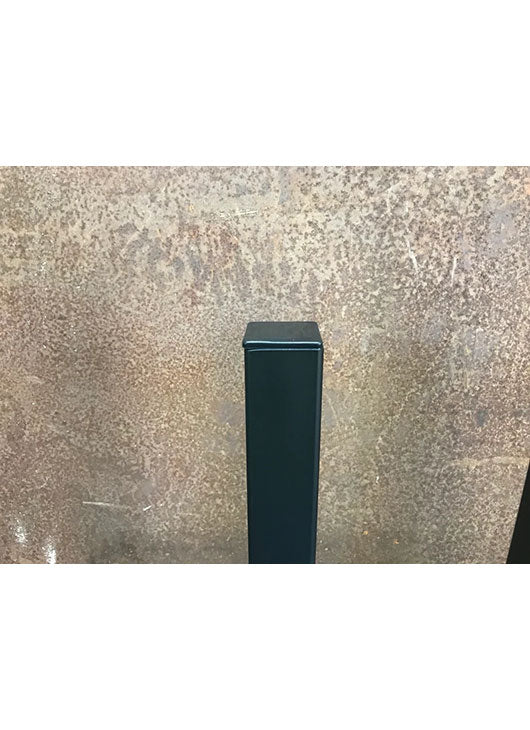 Metal Table Legs, 1.5x1.5 Single Post, Flat Black (Set of 4)