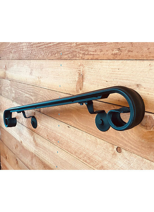 Metal Handrails, 2" Molding Cap, Big Volute, Flat Black