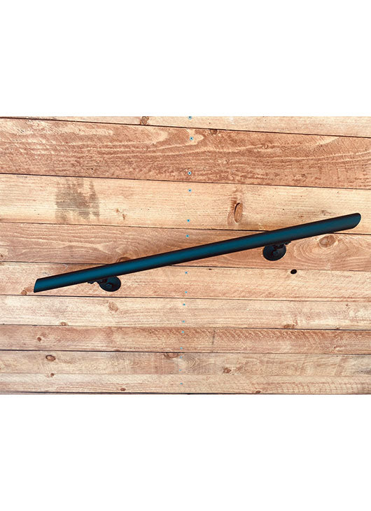 1.5" Round, Metal Handrails, Flat Black, Angle Cut