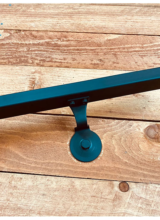 2x1, Metal Handrails, Flat Black, Straight Cut