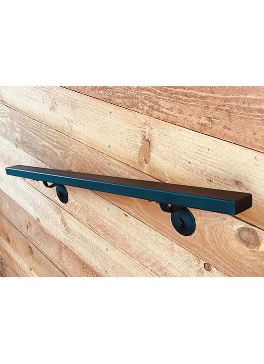 2x1, Metal Handrails, Flat Black, Straight Cut