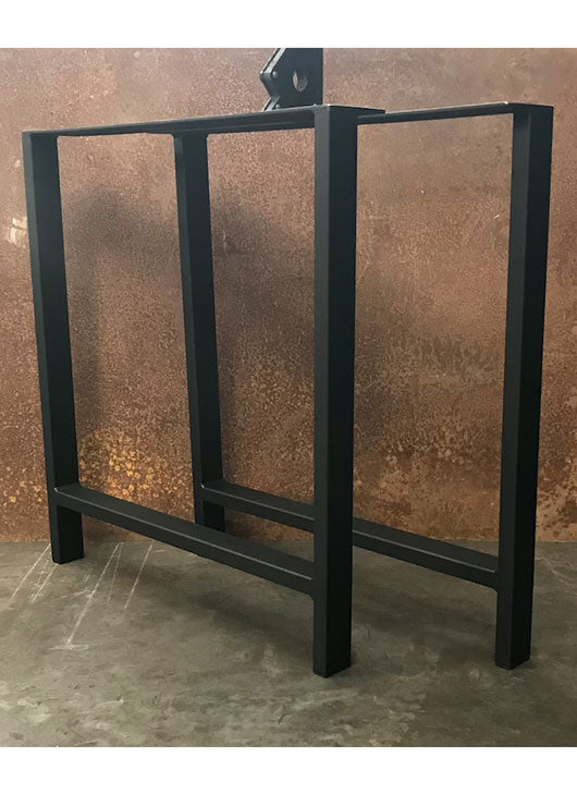 Metal Table Legs, 2x1 H Flat Black (Set of 2)