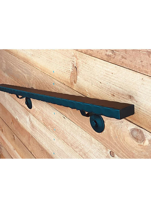 black metal handrails for outdoor steps