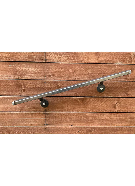 2x1 Hammered, Metal Handrails, Raw, Straight Cut