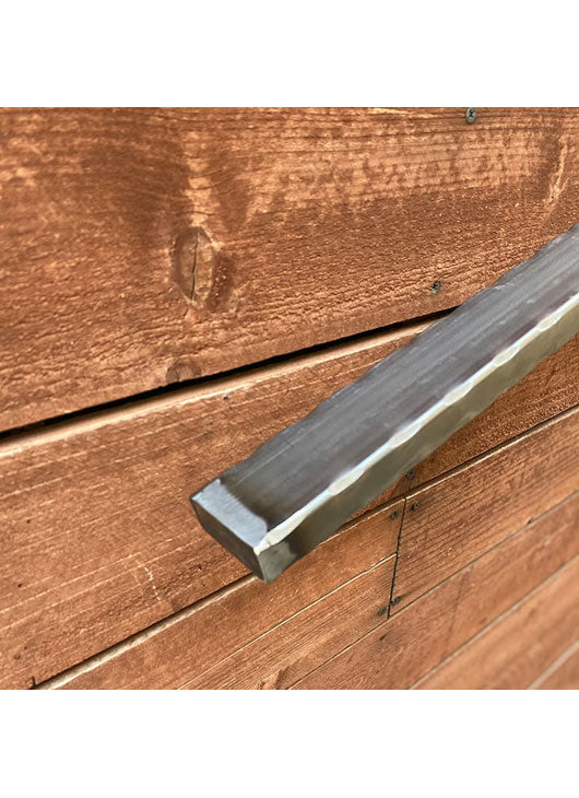 2x1 Hammered, Metal Handrails, Raw, Straight Cut