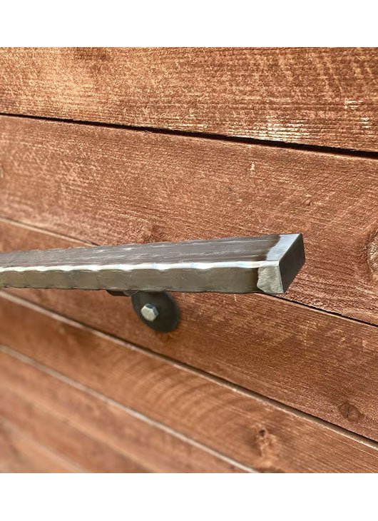 2x1 Hammered, Metal Handrails, Raw, Straight Cut
