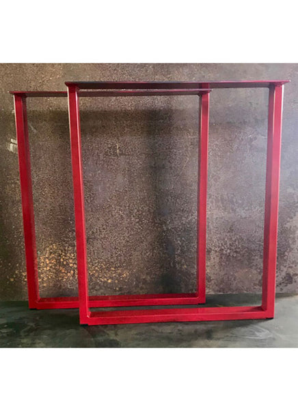 Metal Table Legs, shops 2x1 Double U Red (Set of 2)