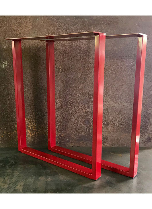 Metal Table Legs, 2x1 U Red (Set of 2)