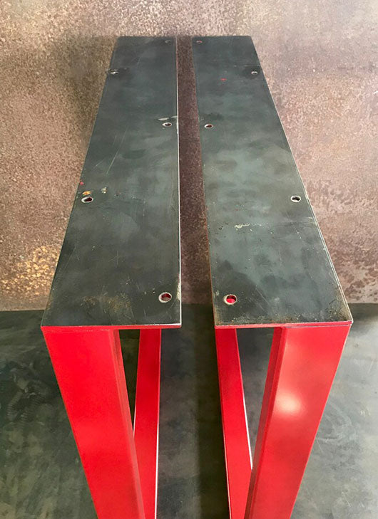 Metal Table Legs, 2x1 U Red (Set of 2)