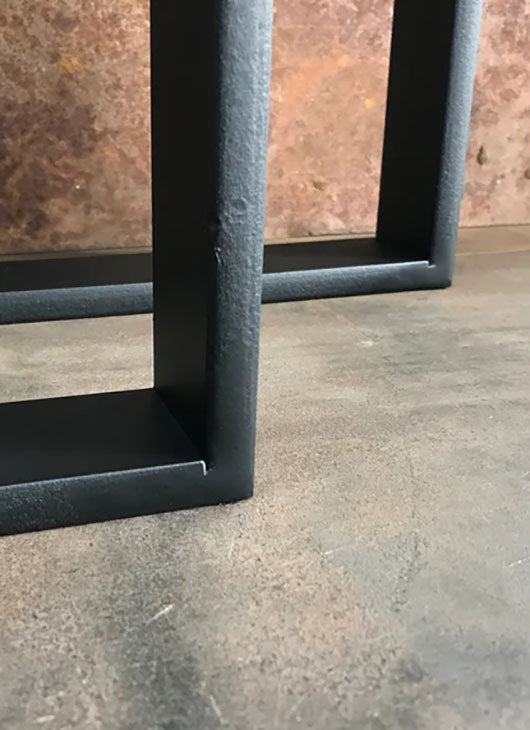 Metal Table Legs, 2x1/2 U Flat Black (Set of 2)