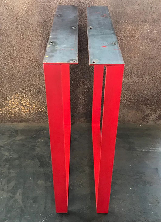 Metal Table Legs, 2x1/2 U Red (Set of 2)