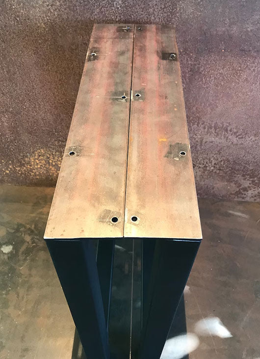 Metal Table Legs, 2x2 H Flat Black (Set of 2)