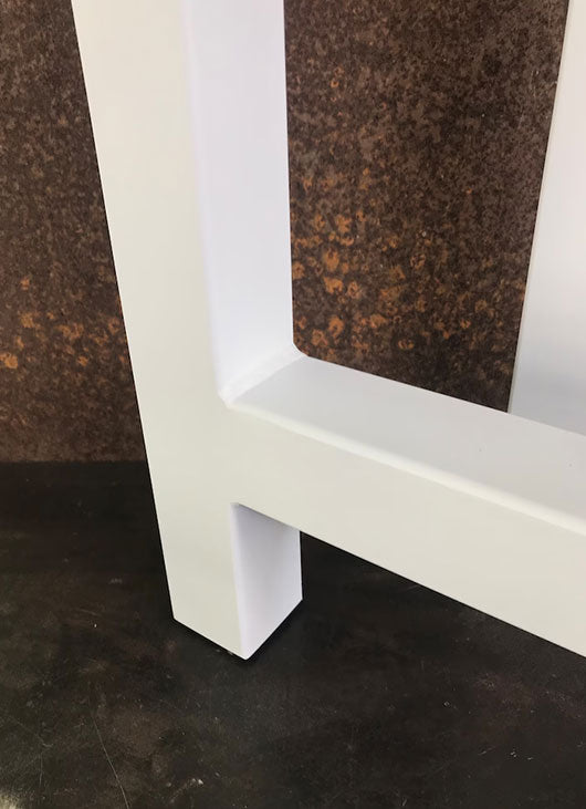 Metal Table Legs, 2x2 H Flat White (Set of 2)