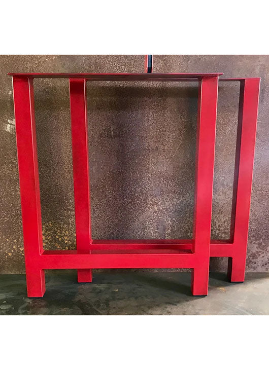 Metal Table Legs | H | Crossbar | Modern | Red – TLB Inc