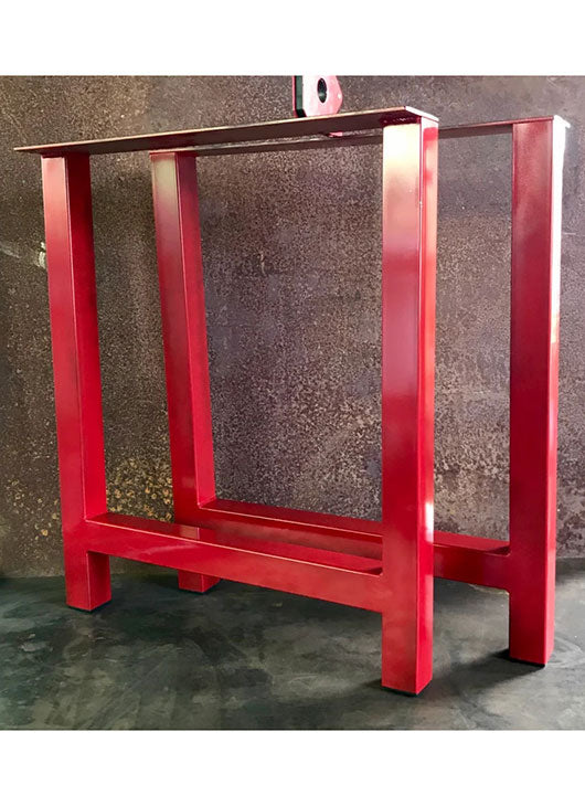 Metal Table Base, 2x2 H Red (Set of 2)