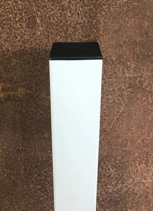 Metal Table Legs, 2x2 Single Post, Flat White (Set of 4)