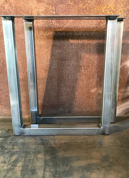 Metal Table Legs, 2x2 U Raw (Set of 2)