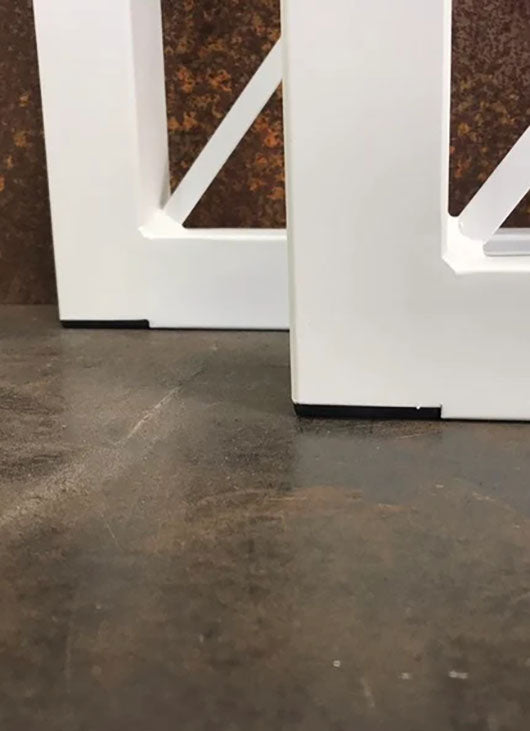 Metal Table Legs, 2x2 U w/ X, Flat White (Set of 2)