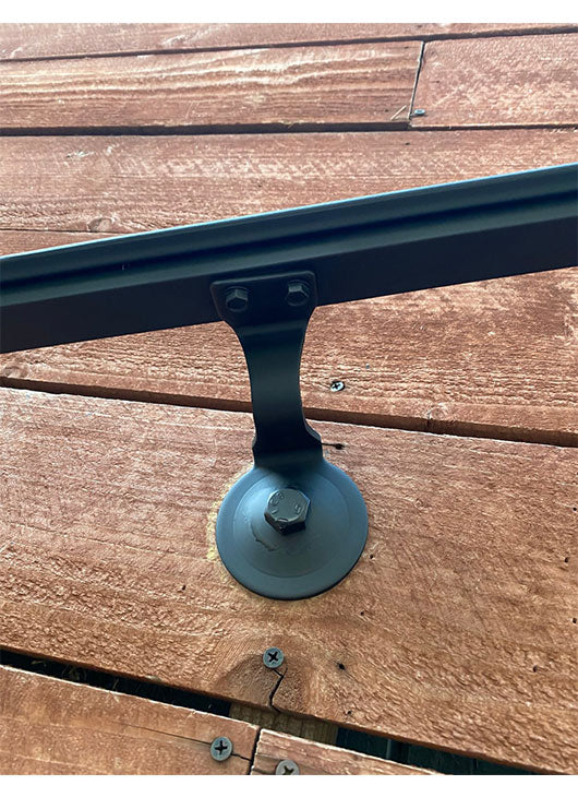 Metal Handrails, 2" Molding Cap Volute, Flat Black