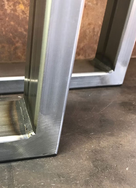 Metal Table Legs, 3x1 Taper Raw (Set of 2)