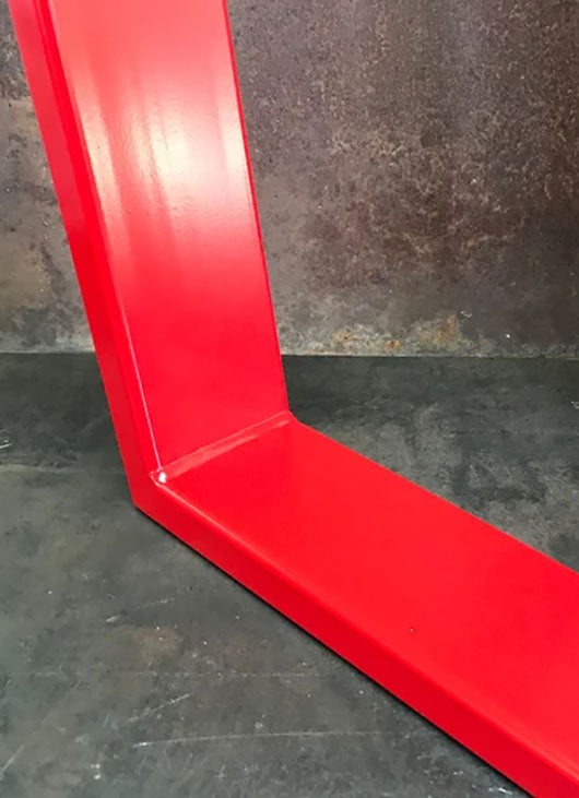 Metal Table Legs, 3x1 Taper Red (Set of 2)