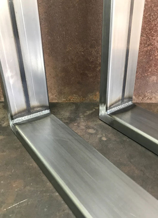 Metal Table Legs, 3x1 U Raw (Set of 2)