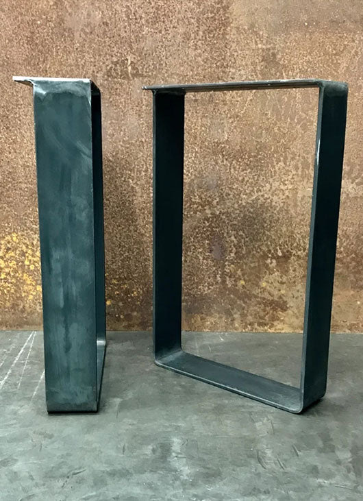 Metal Table Legs, 3x1/4 U Raw (Set of 2)