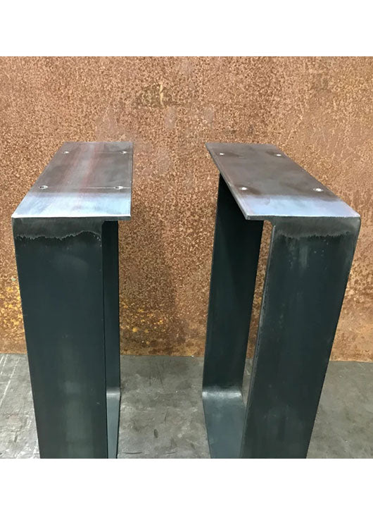Metal Table Legs, 3x1/4 U Raw (Set of 2)