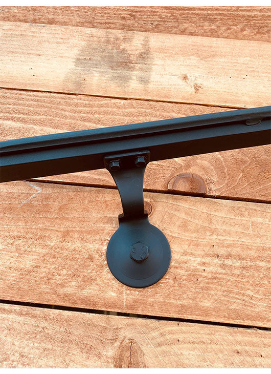 Metal Handrails, 2" Molding Cap, Flat Black, Straight Cut