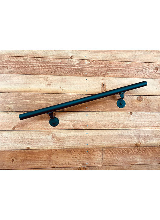 1.5" Round, Metal Handrails, Flat Black, Straight Cut