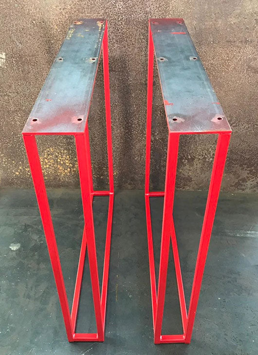 Metal Table Legs, 5/8 U Red (Set of 2)