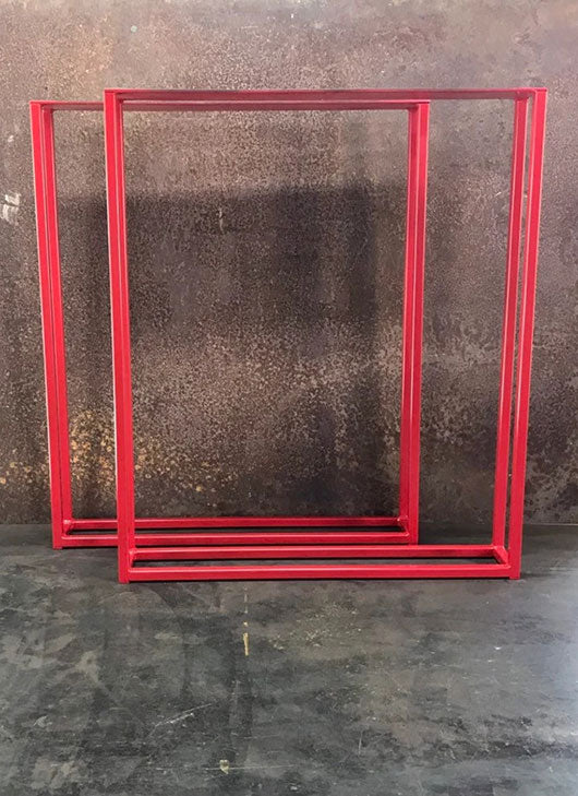 Metal Table Legs, 5/8 U Red (Set of 2)